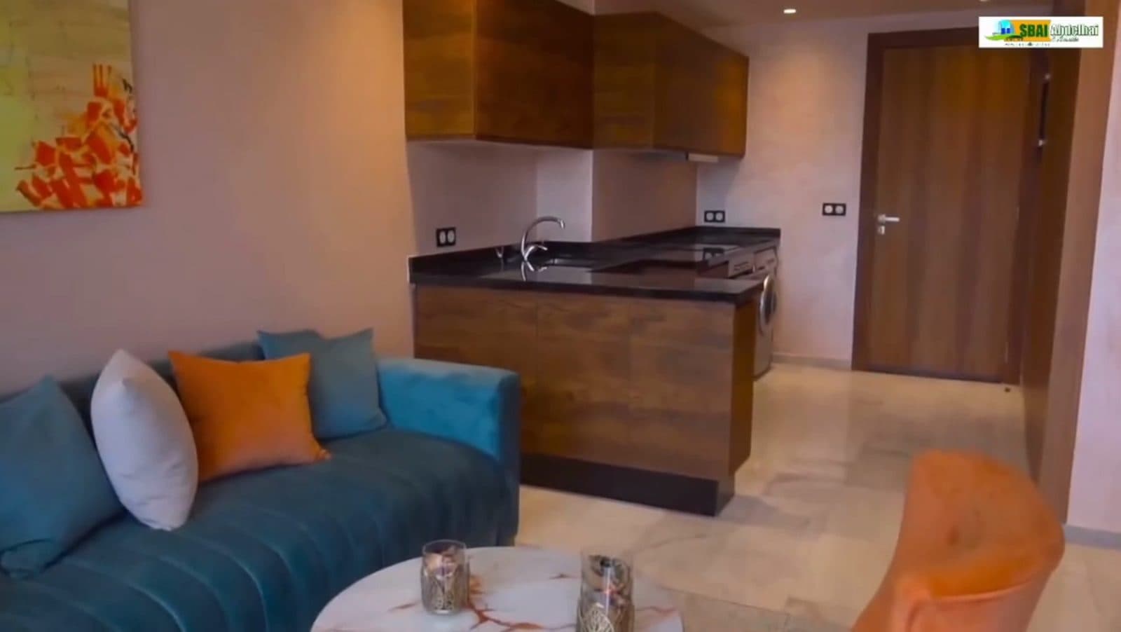 Cuisine équipée de l'appartement témoin