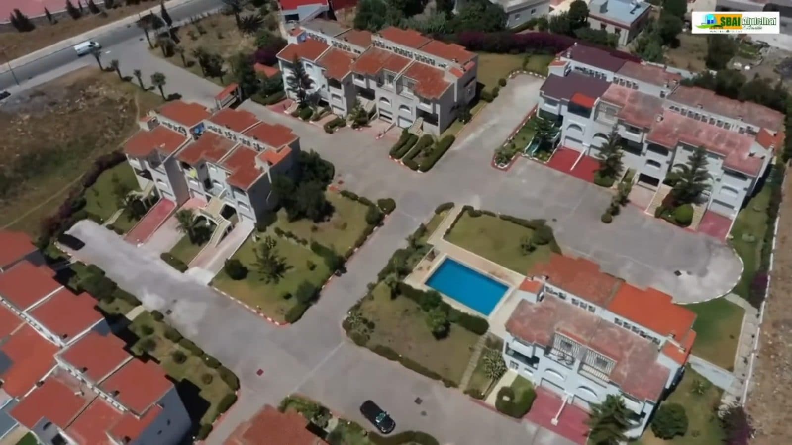 Les villas et leurs jardins vus du ciel