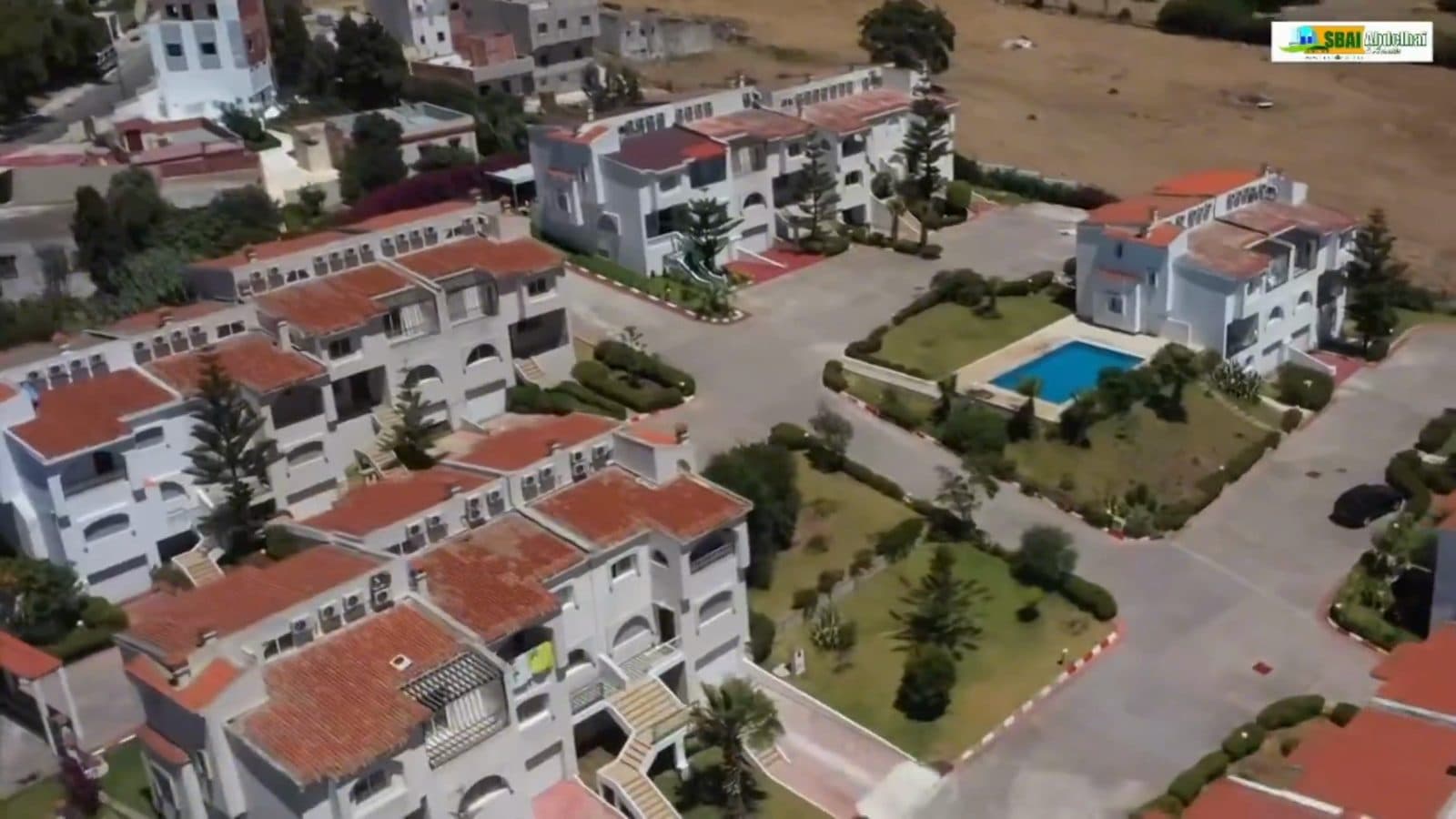 Le complexe des Villas de la Colline vu du ciel
